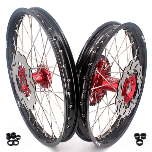 US Pre-order KKE 21/18 21/19 CNC MX Dirtbike Wheels Rims Set For Honda XR650R 2000-2008 240mm Discs
