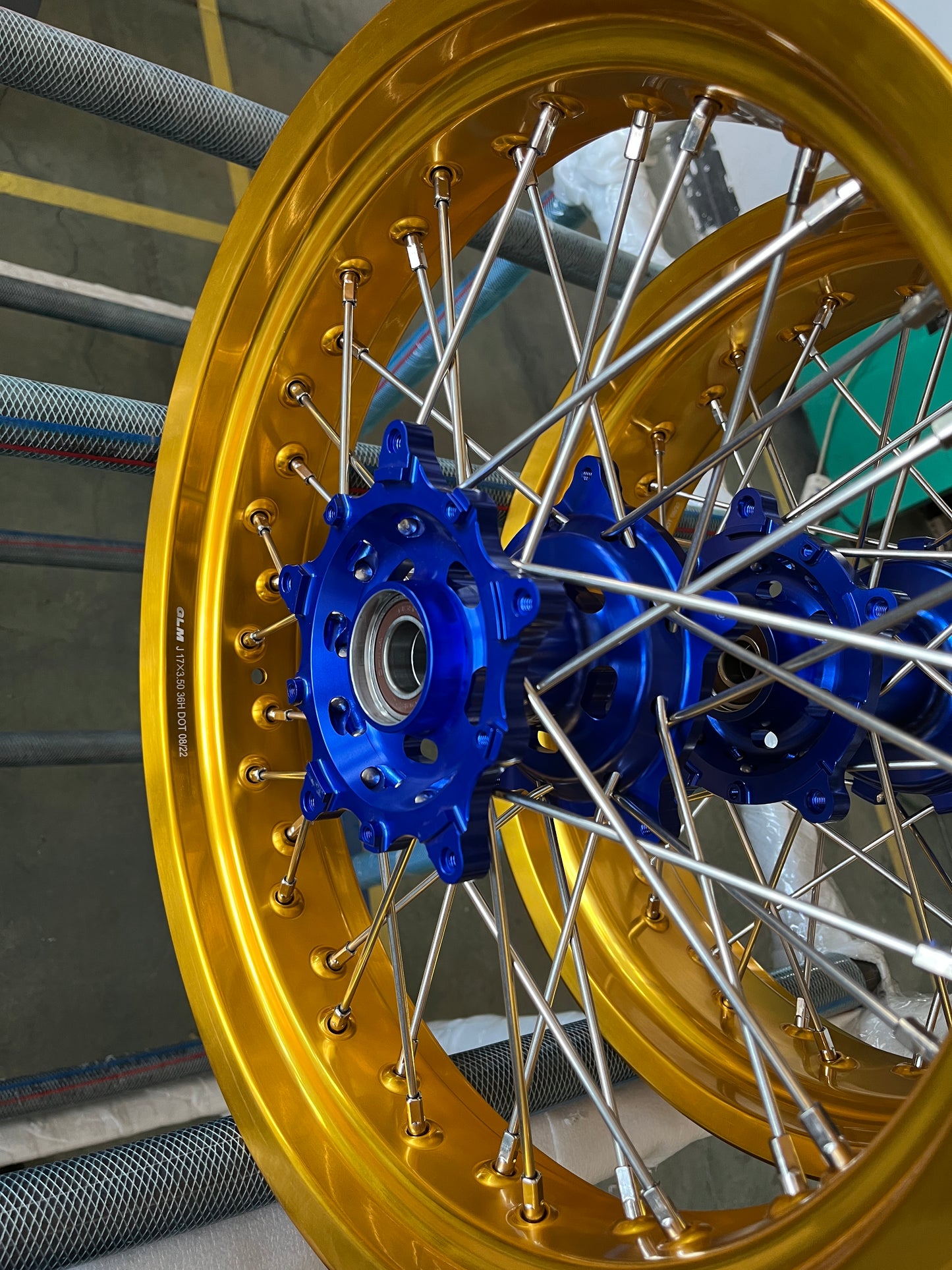 KKE 3.5*17/5.0*17 CUSH Drive Supermoto Spoke Wheels Rim For Yamaha tenere700