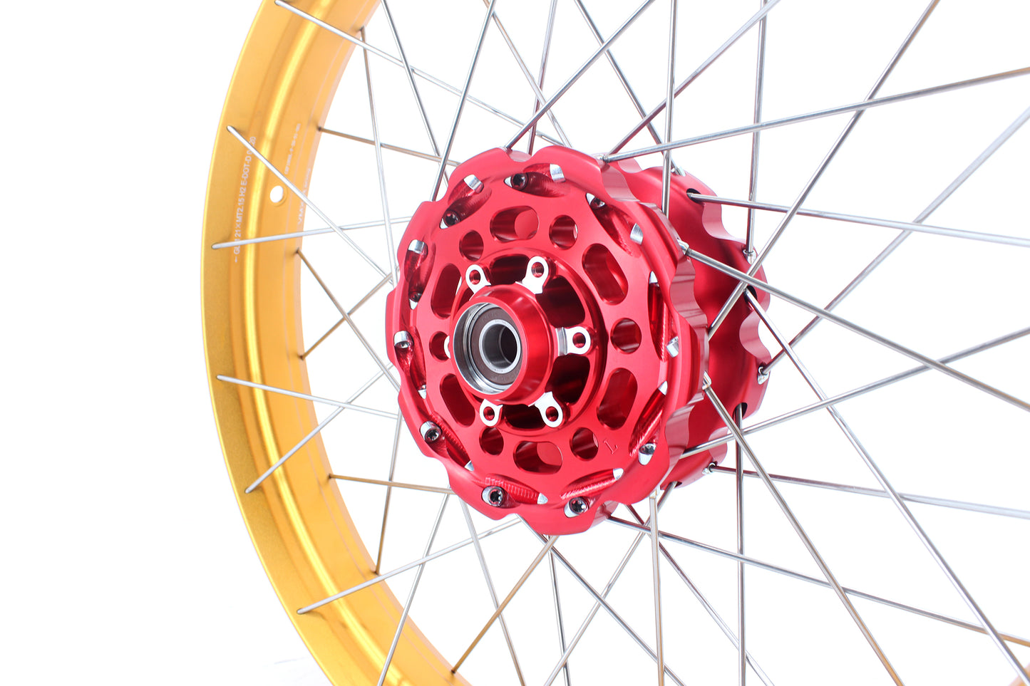VMX 21" 18" Tubeless Rims Fit Honda Africa Twin CRF1100L 2020-2023 Red Hubs Gold Rims