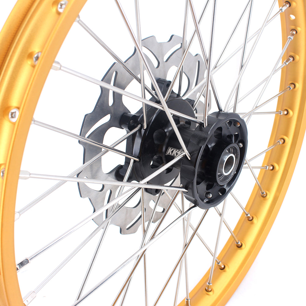 KKE 21 & 19 Dirt Bike Gold Rims for Suzuki RM125 2001-2007 RM250 2008