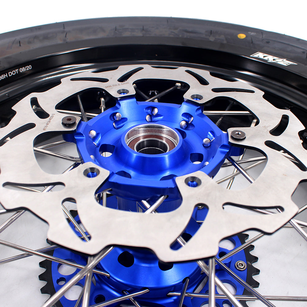 KKE 17 Inch Supermoto Rims Tires For YAMAHA WR250F 2001-2019 WR450F 2003-2018