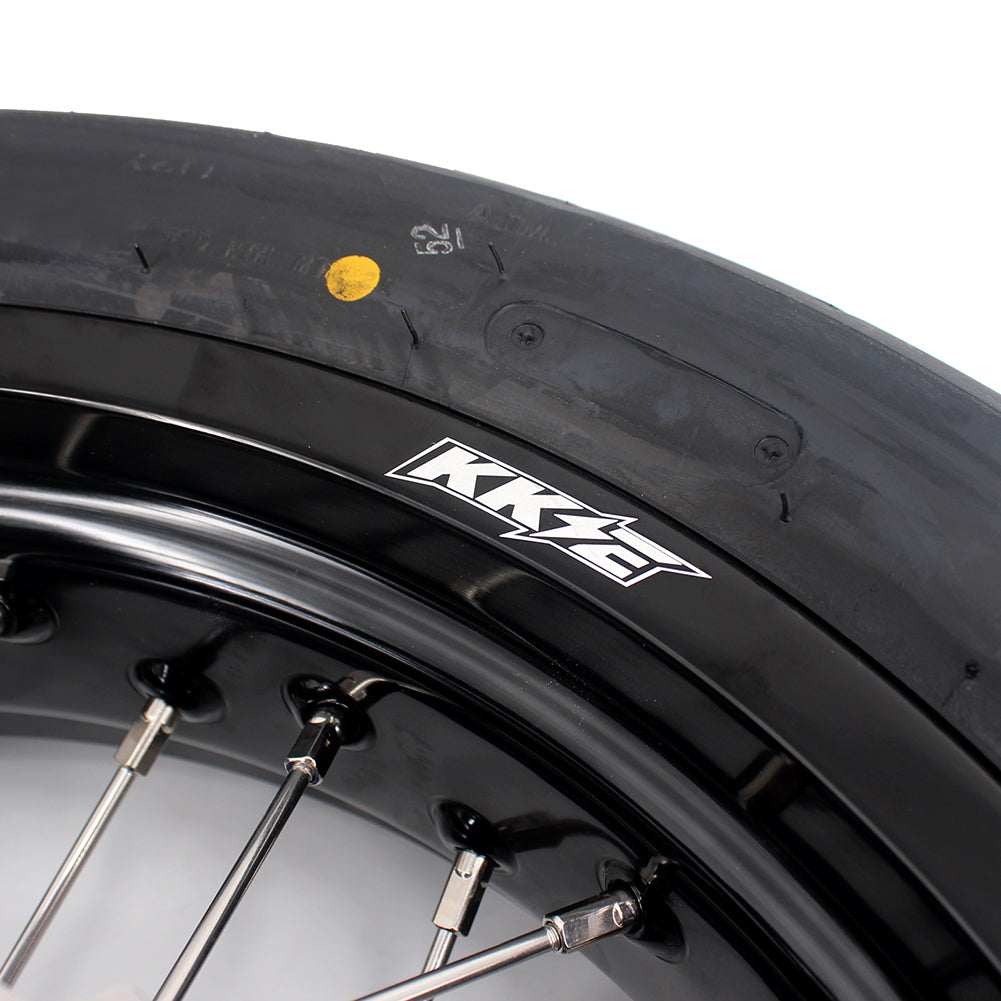 KKE 17 Inch Supermoto Rims Tires For YAMAHA WR250F 2001-2019 WR450F 2003-2018