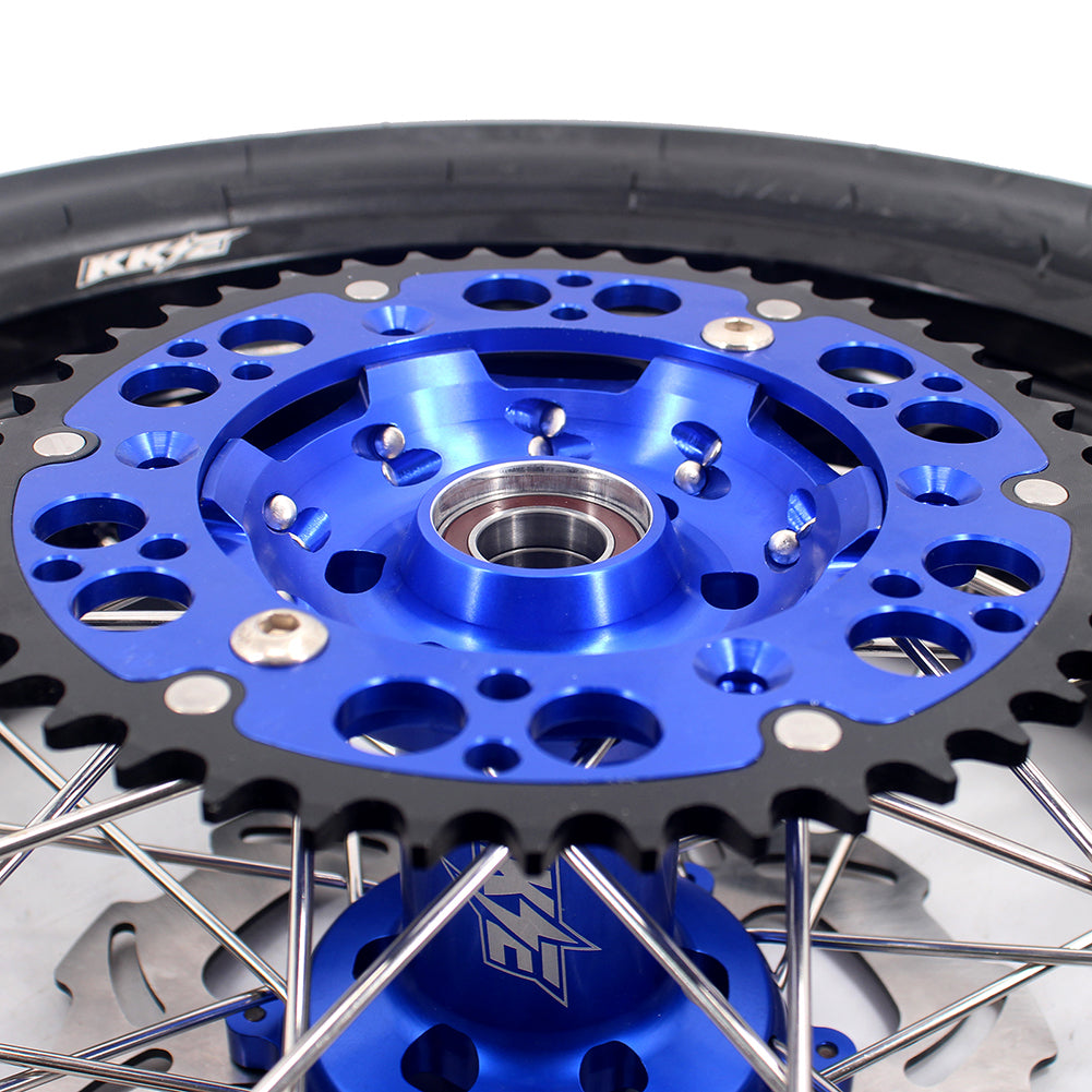 KKE 17 Inch Supermoto Rims Tires For YAMAHA WR250F 2001-2019 WR450F 2003-2018