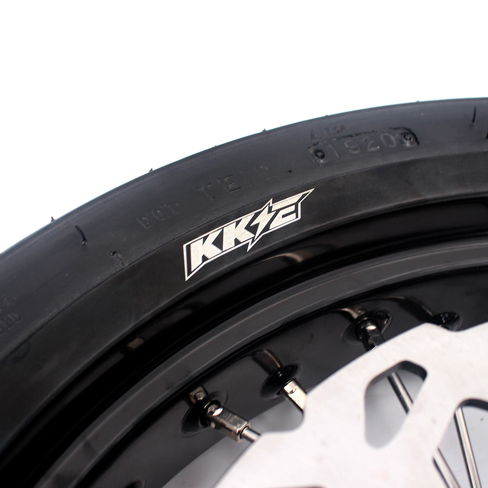 KKE 17 Inch Supermoto Rims Tires For YAMAHA WR250F 2001-2019 WR450F 2003-2018