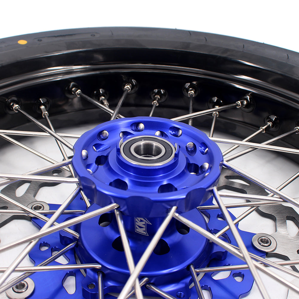 KKE 17 Inch Supermoto Rims Tires For YAMAHA WR250F 2001-2019 WR450F 2003-2018