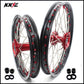 KKE 17 & 14 Kids Wheels Rims For HONDA CRF150R CRF150RB 2007-2024 Red Alloy Nipple