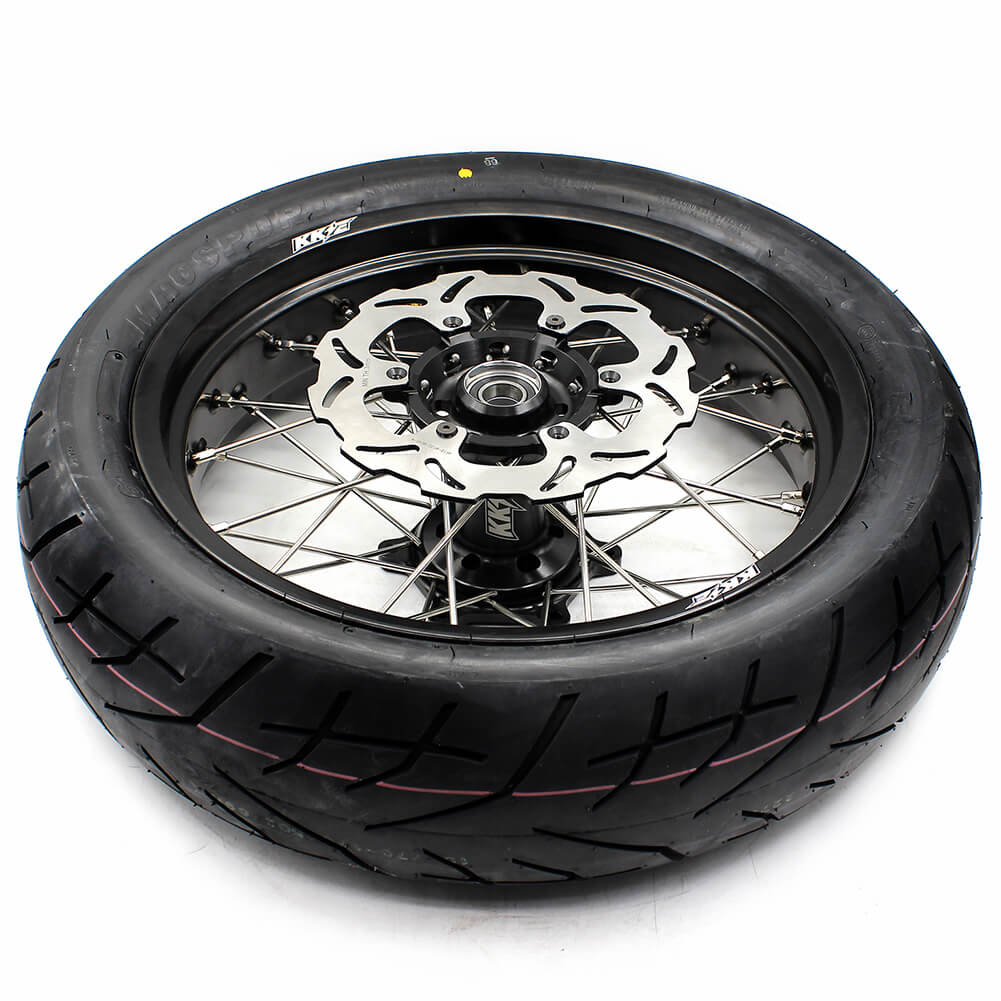 KKE 3.5/4.25*17in. Supmermoto Wheels Set For SUZUKI DRZ400SM 2005-2024 CST Tires