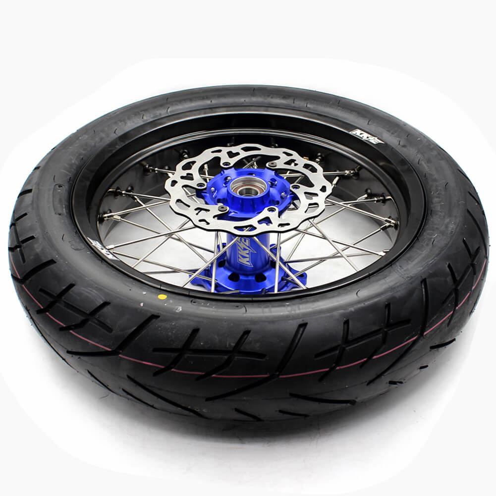 KKE 3.5/4.25*17inch Wheels Tires For 2003-2025 KTM SX SX-F XC EXC EXC-F Husqvarna Husaberg Blue & Black