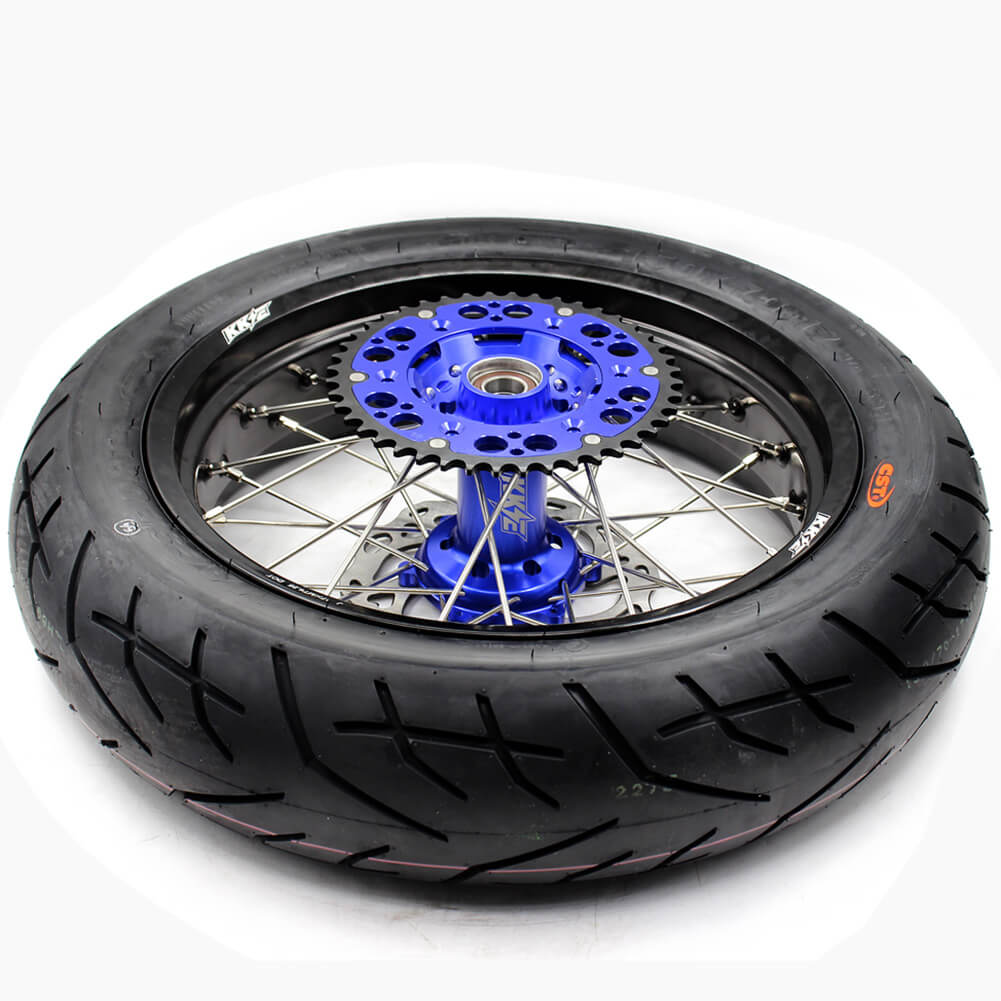 KKE 3.5/4.25*17inch Wheels Tires For 2003-2025 KTM SX SX-F XC EXC EXC-F Husqvarna Husaberg Blue & Black