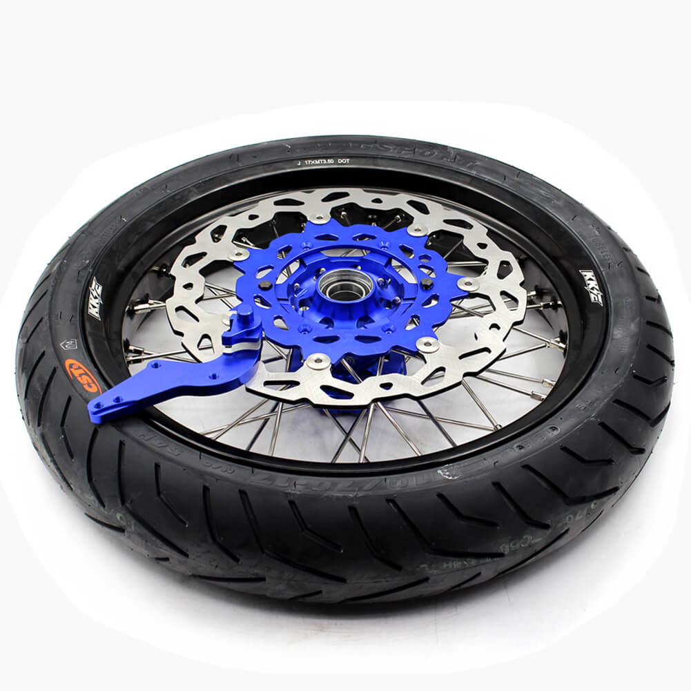 KKE 3.5/4.25*17inch Wheels Tires For 2003-2025 KTM SX SX-F XC EXC EXC-F Husqvarna Husaberg Blue & Black
