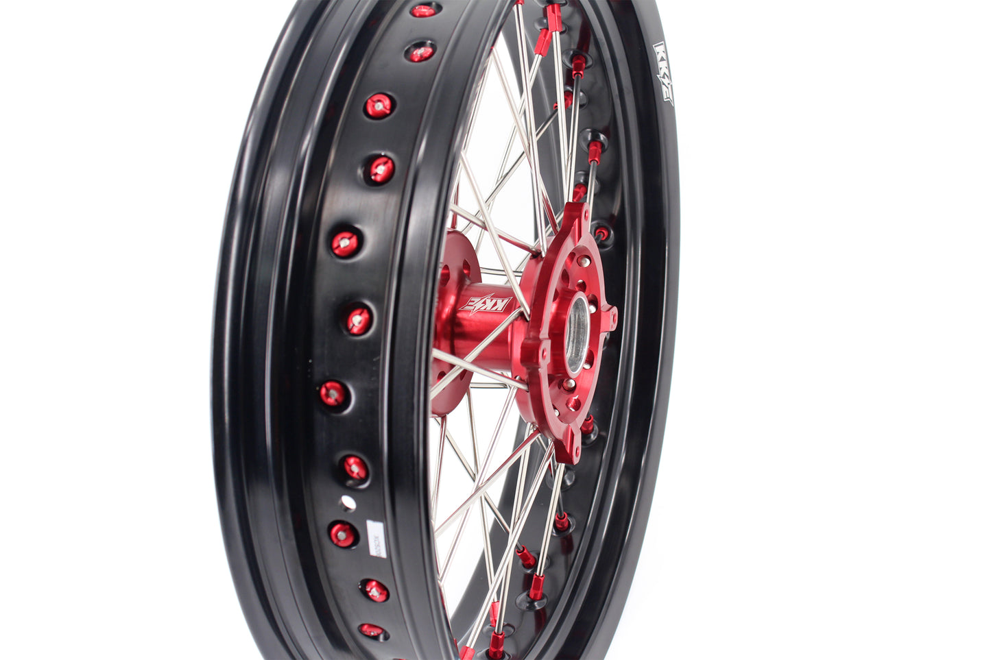KKE 3.5 & 4.25 Supermoto Wheels Fit Husqvarna TE TC FE FC SMR 2000-2013 Red