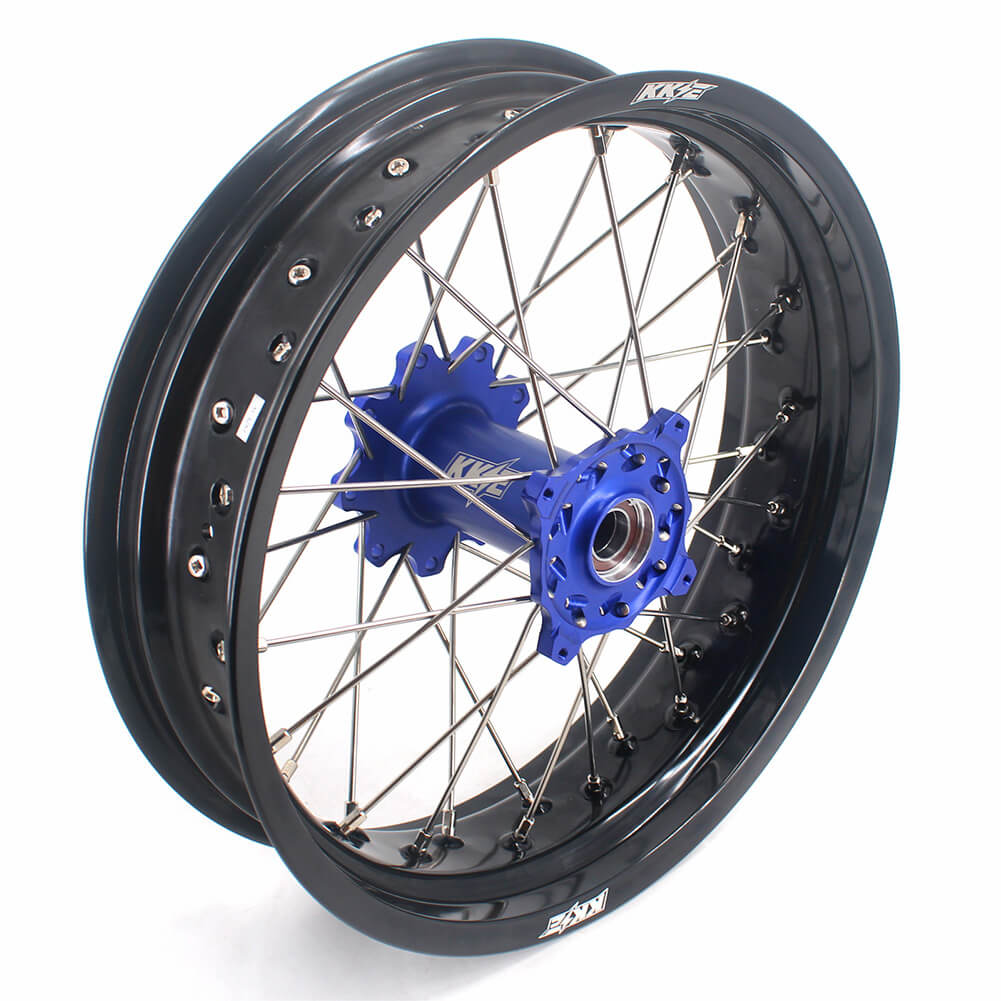 KKE 3.5*16.5 & 5.0*17 Supermoto Wheels for TM EN MX SMR 125-300 Blue Hub