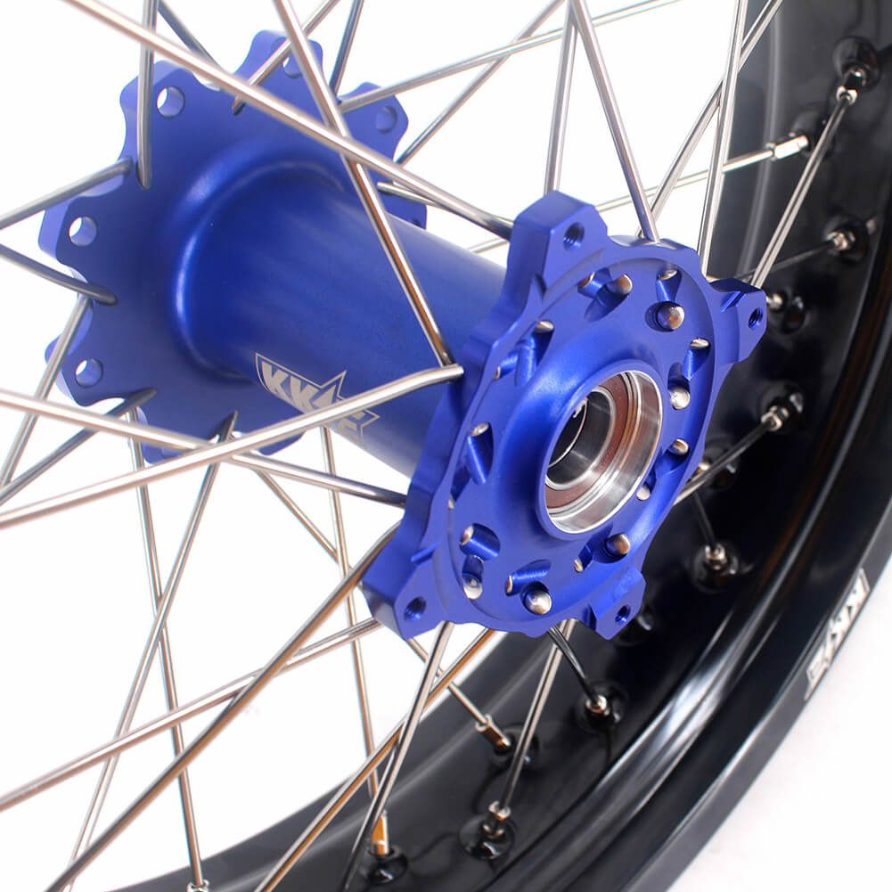 KKE 3.5*16.5 & 5.0*17 Supermoto Wheels for TM EN MX SMR 125-300 Blue Hub