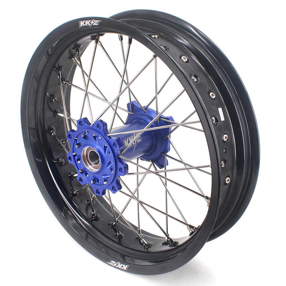 KKE 3.5*16.5 & 5.0*17 Supermoto Wheels for TM EN MX SMR 125-300 Blue Hub
