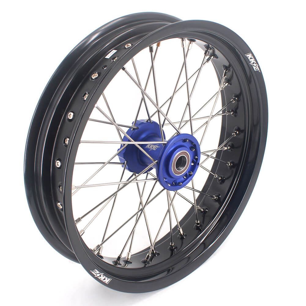 KKE 3.5*16.5 & 5.0*17 Supermoto Wheels for TM EN MX SMR 125-300 Blue Hub