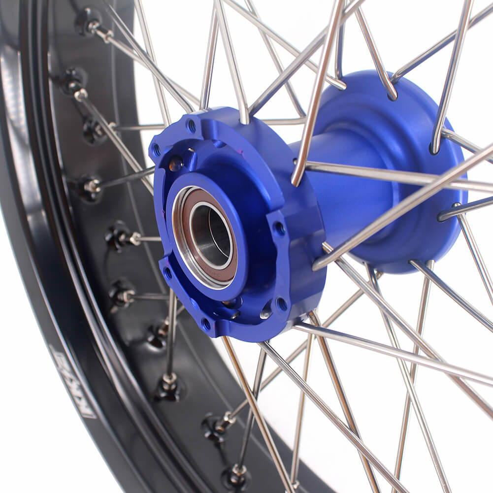 KKE 3.5*16.5 & 5.0*17 Supermoto Wheels for TM EN MX SMR 125-300 Blue Hub