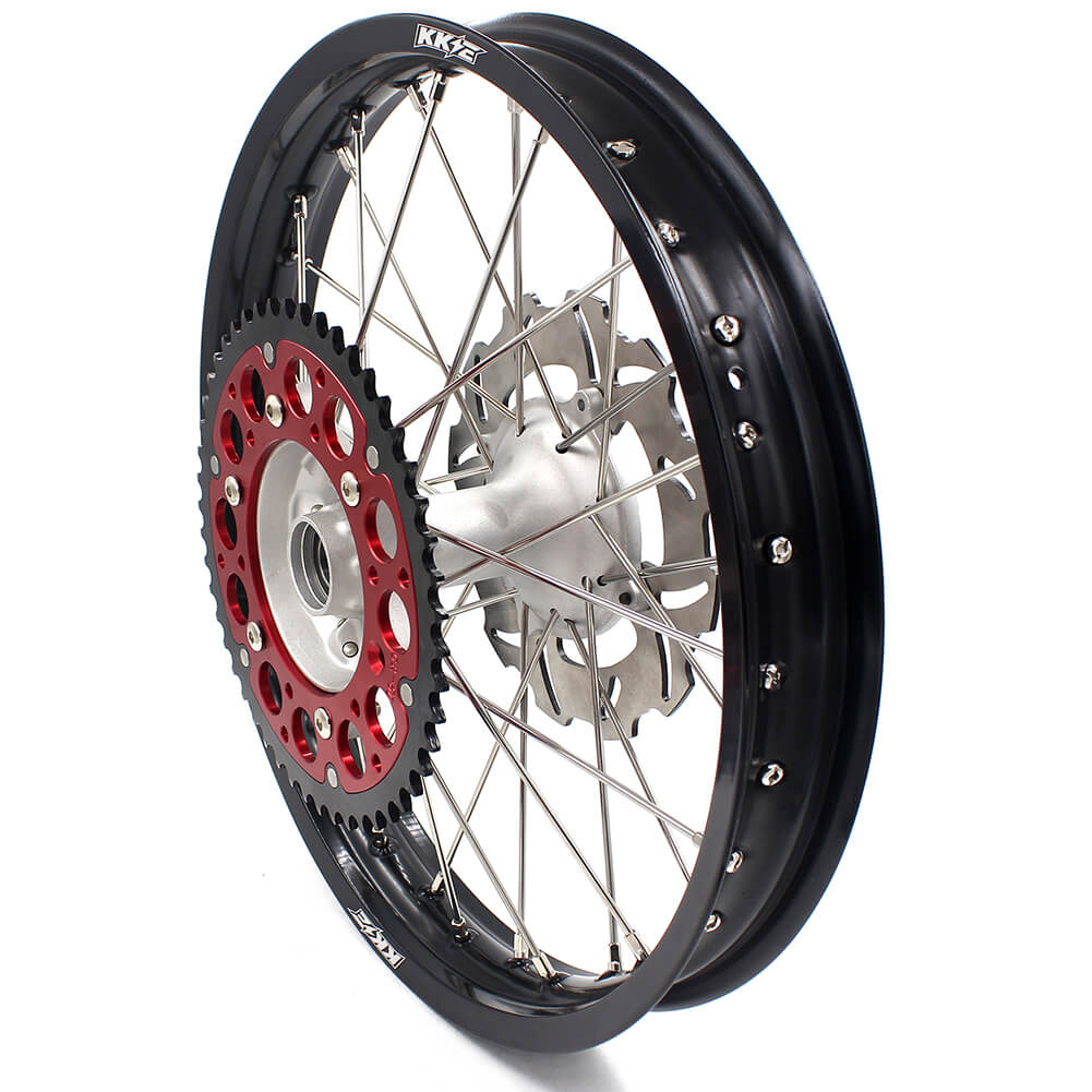KKE 21" 19" MX Casting Alloy Wheels For HONDA CRF250R CRF450R CR125R CR250R 2002-2013 Silver&Black
