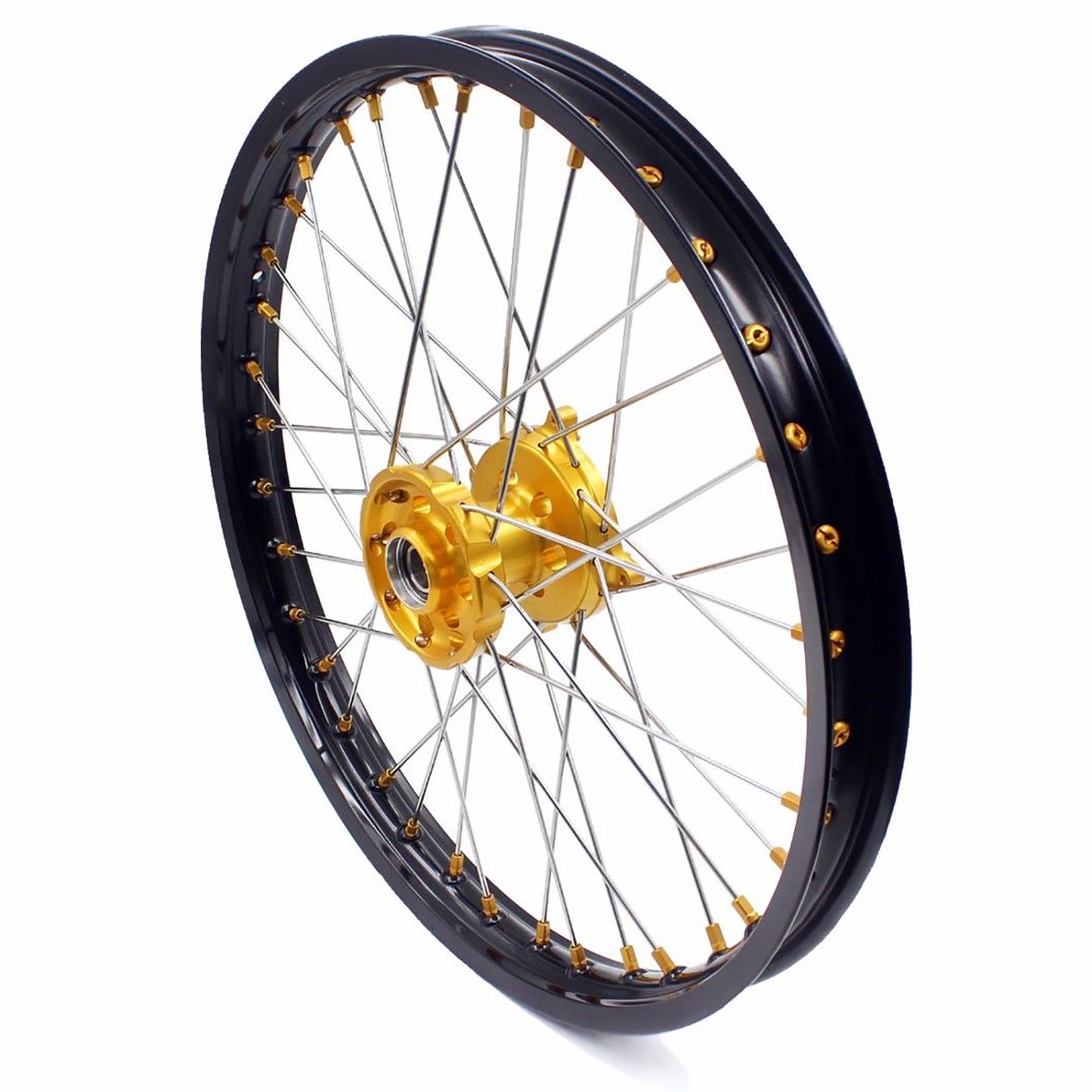 KKE 21 & 18 Enduro Rims for Suzuki RMZ250 2007-2022 RMZ450 2005 Gold Nipple