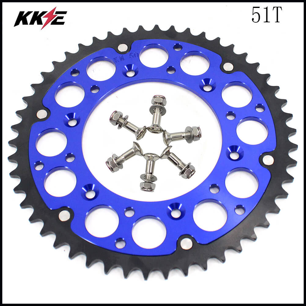KKE Rear Billet Aluminum 44T/ 50T 51T Blue Sprocket For KTM Husqvarna Husaberg