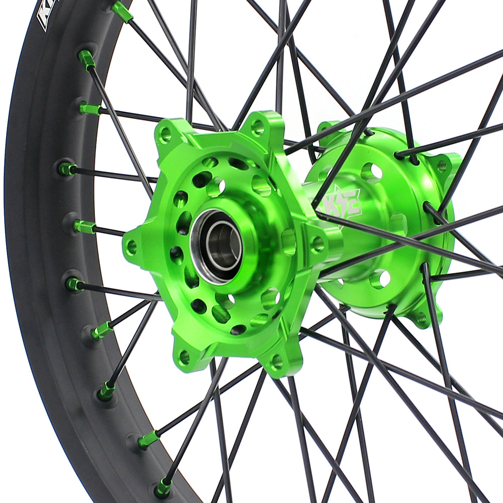 KKE 21/19 MX Dirtbike Spoked Wheels Rims For KAWASAKI KX250F KX450F 2006-2014 Disc
