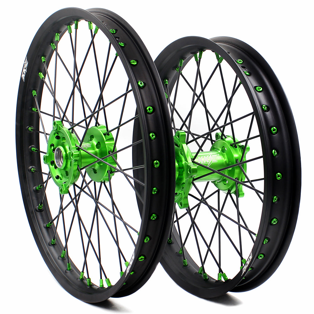 KKE 21/19 MX Dirtbike Spoked Wheels Rims For KAWASAKI KX250F KX450F 2006-2014 Disc
