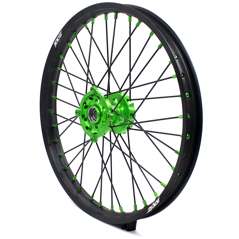 KKE 21/19 MX Dirtbike Spoked Wheels Rims For KAWASAKI KX250F KX450F 2006-2014 Disc