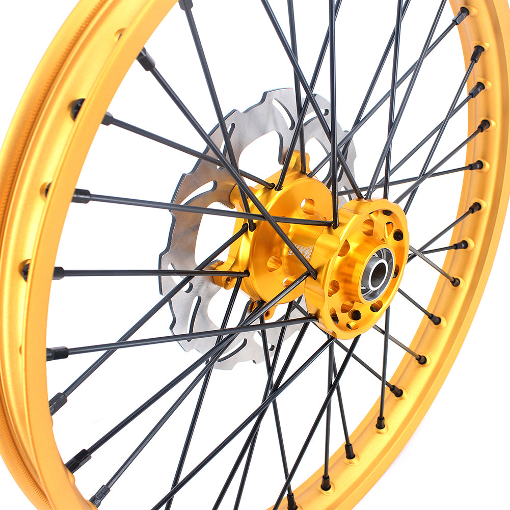 KKE 21 & 19 MX Gold Wheels for Suzuki RM125 RM250 1996-2000 Black Spoke