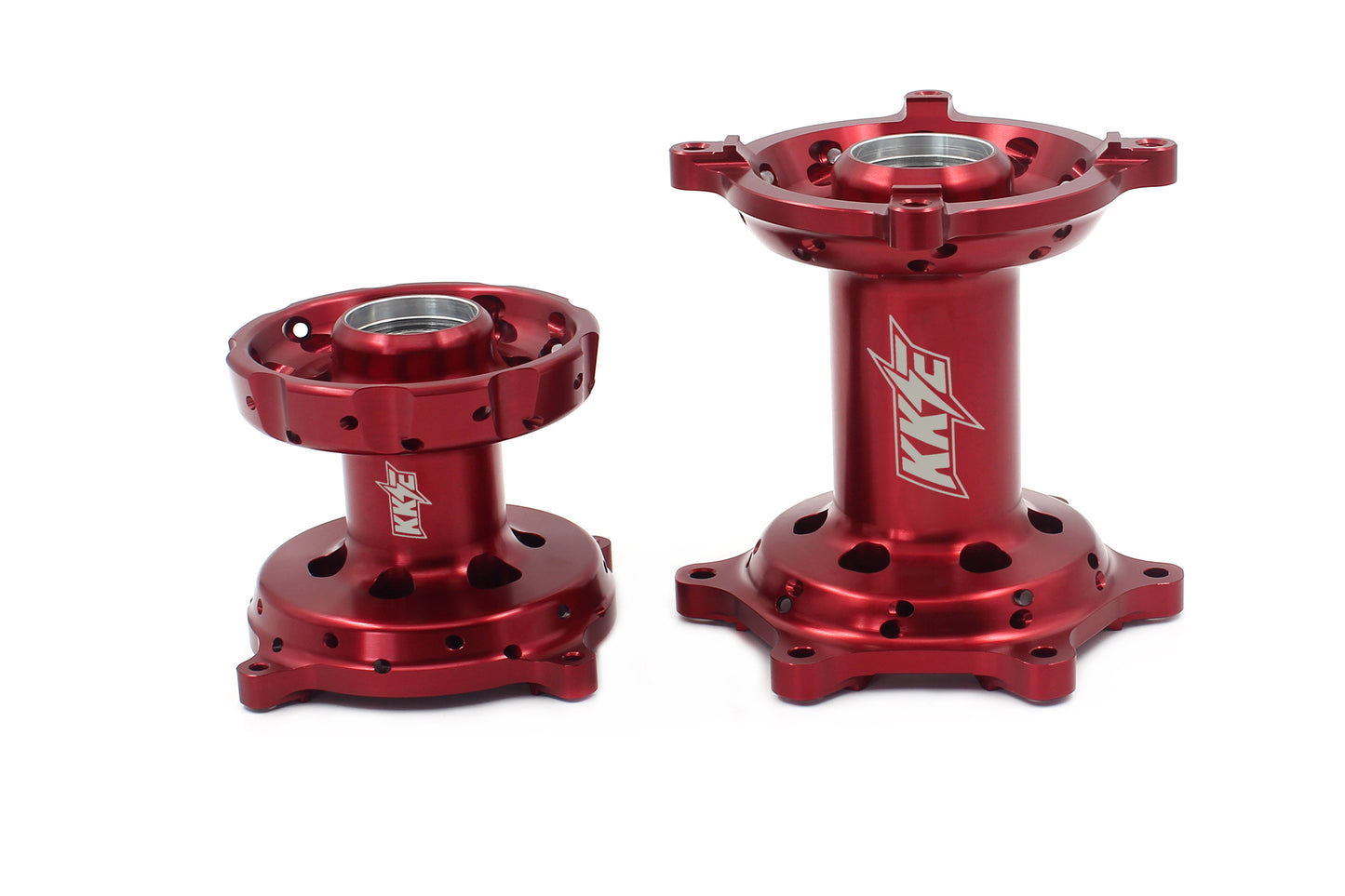 KKE CNC Red Front & Rear Hubs Set For SUZUKI RMZ250 2007-2025 RMZ450 2005-2025