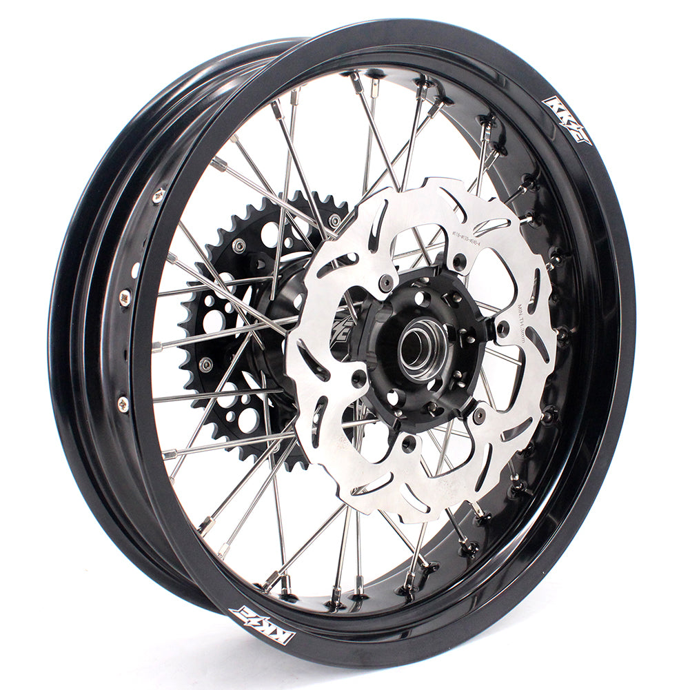 KKE 3.5 & 5.0 17 Inch Wheels for Yamaha WR250F 2001 WR450F 2003-2018 Black