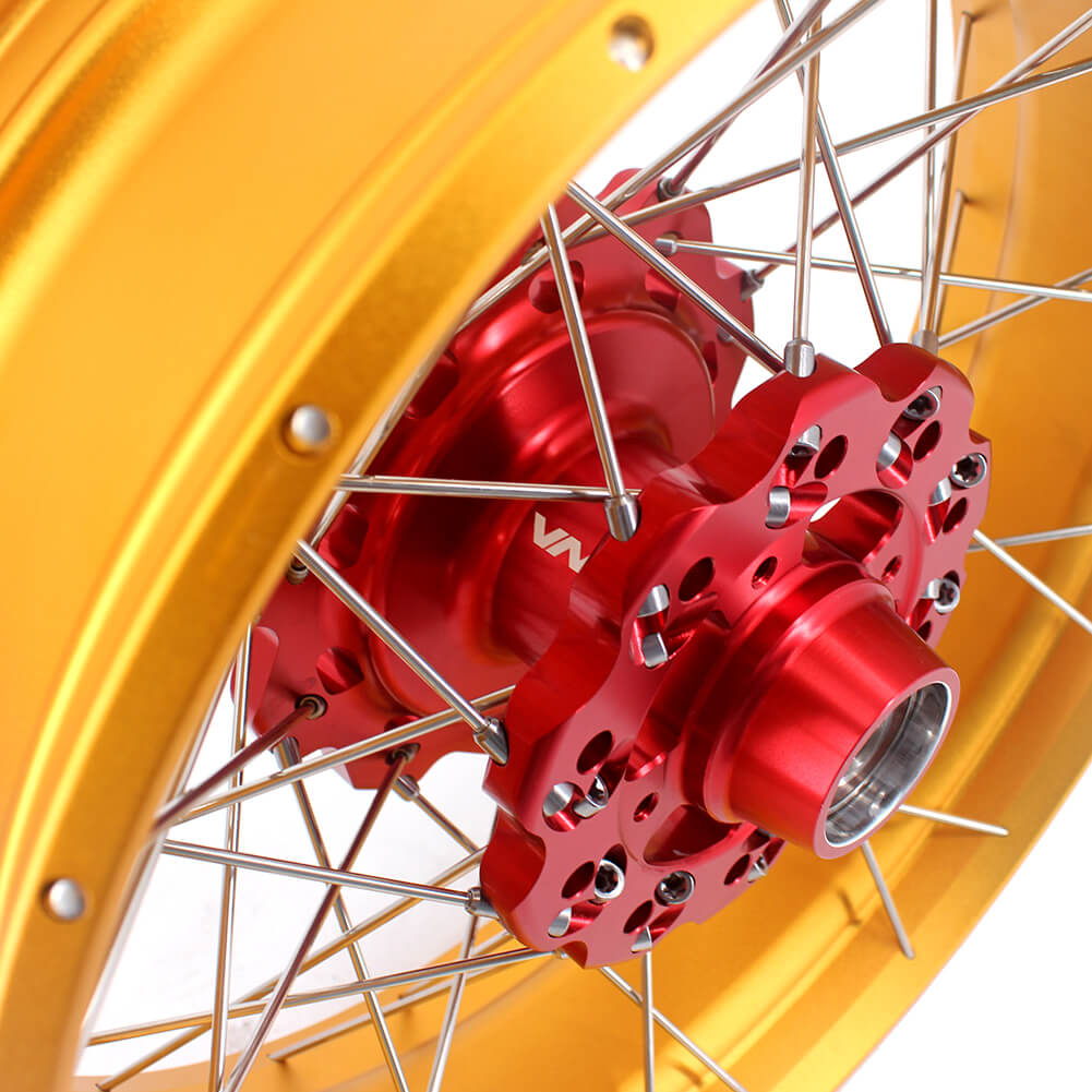 VMX 19 & 17 Tubeless Wheels Gold Rims Fit For Honda CB500X 2019-2021 Red&Gold