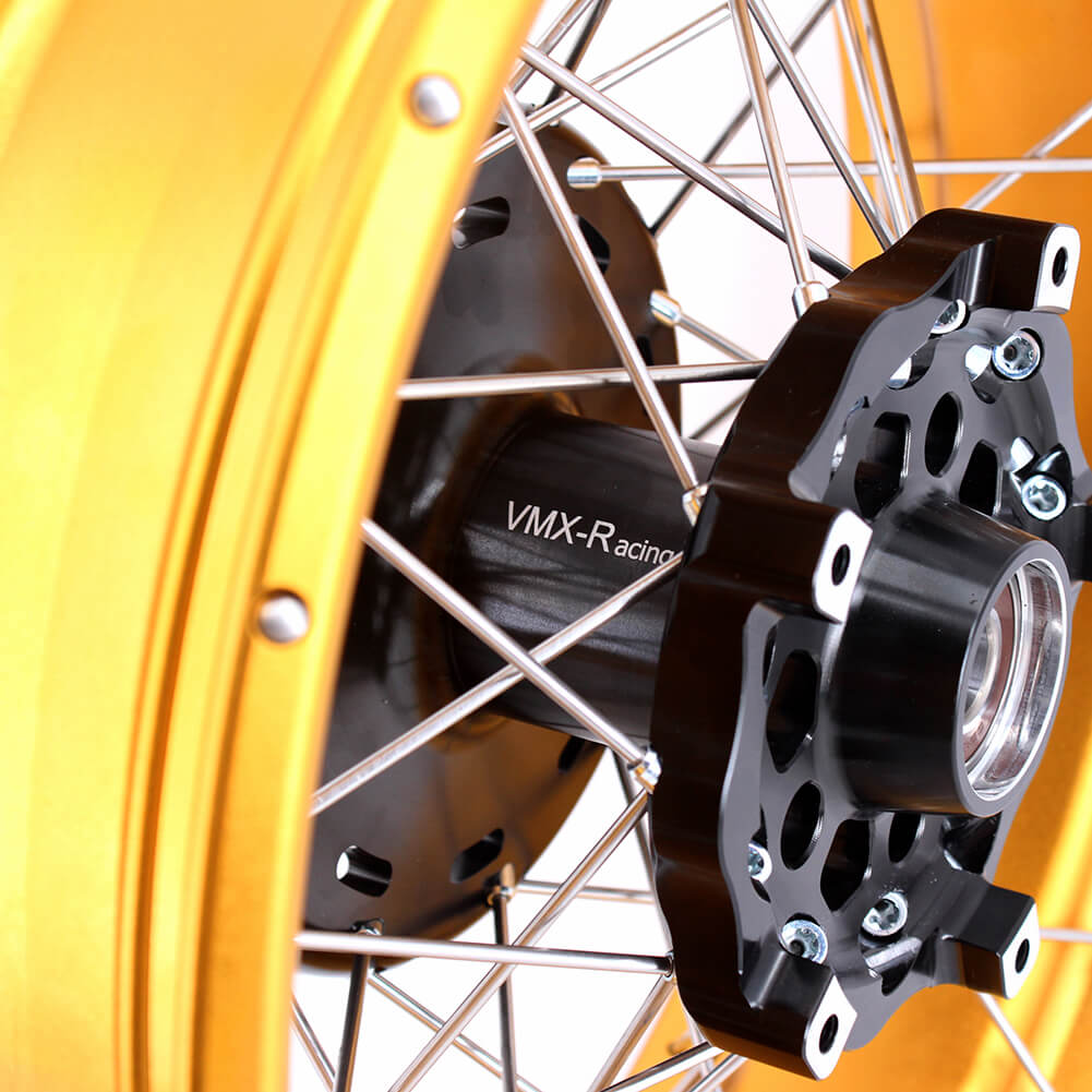 VMX-Racing Tubeless Gold Rims Compatible with BMW F800GS / F800GS Adventure 2008-2020 2.15*21inch & 4.25*17inch Rims
