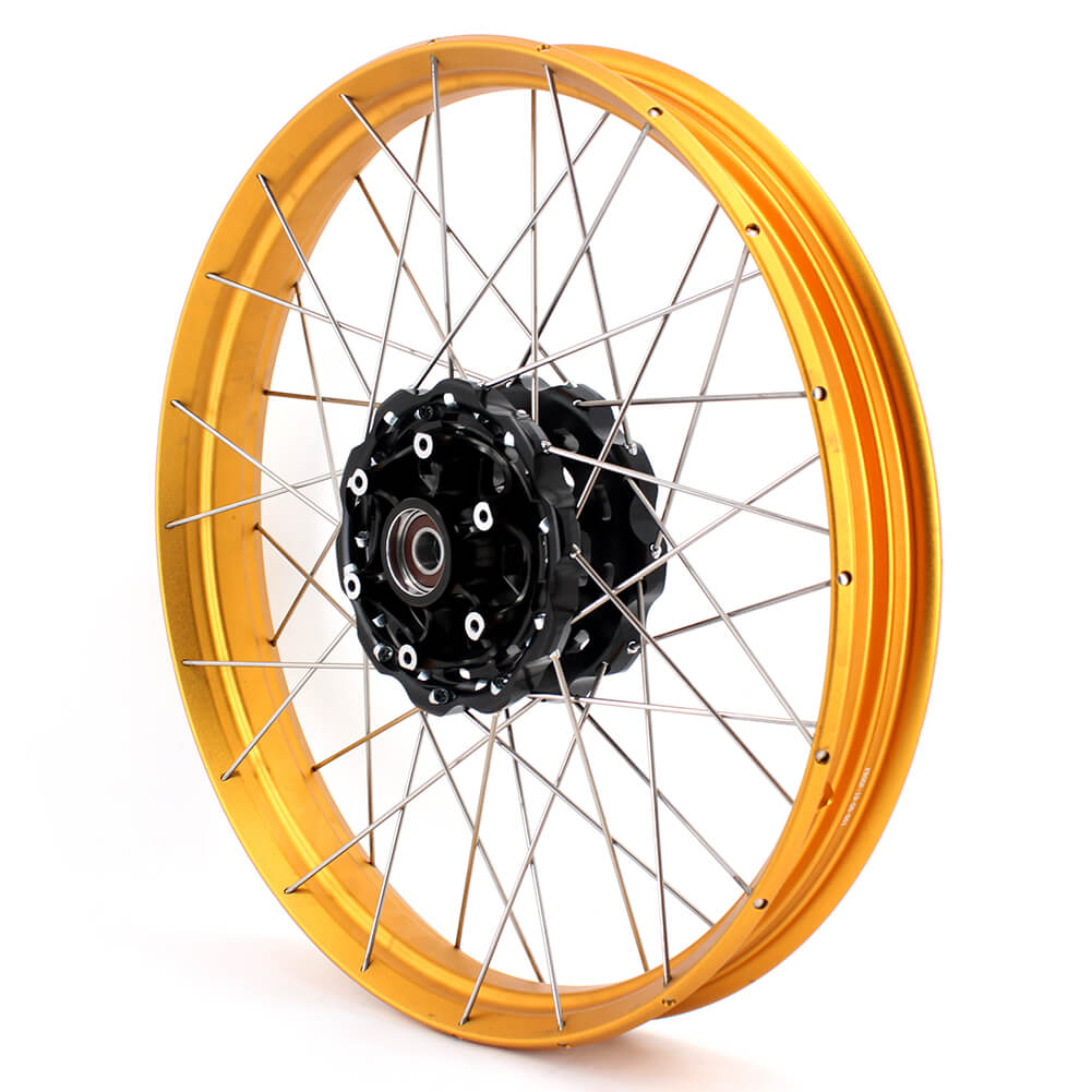 VMX-Racing Tubeless Gold Rims Compatible with BMW F800GS / F800GS Adventure 2008-2020 2.15*21inch & 4.25*17inch Rims