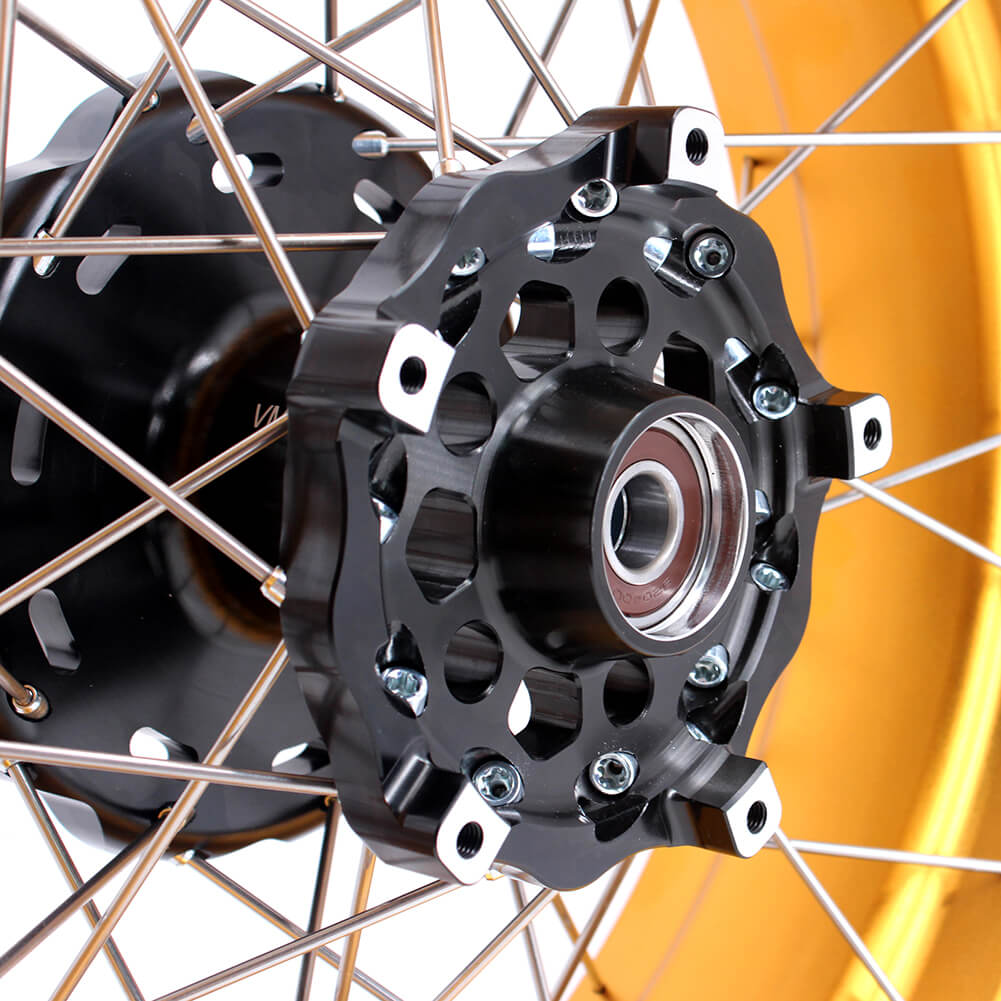 VMX-Racing Tubeless Gold Rims Compatible with BMW F800GS / F800GS Adventure 2008-2020 2.15*21inch & 4.25*17inch Rims