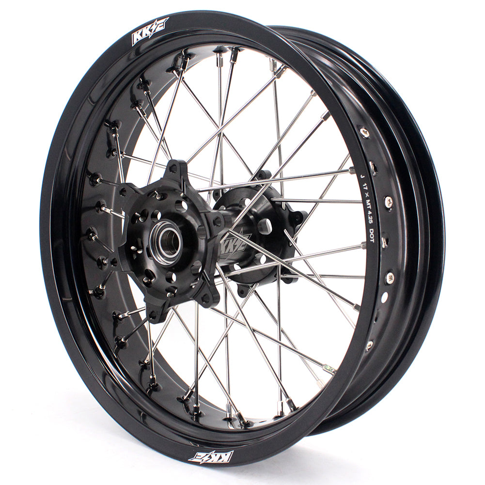 KKE 3.5 & 5.0 17 Inch Wheels for Yamaha WR250F 2001 WR450F 2003-2018 Black