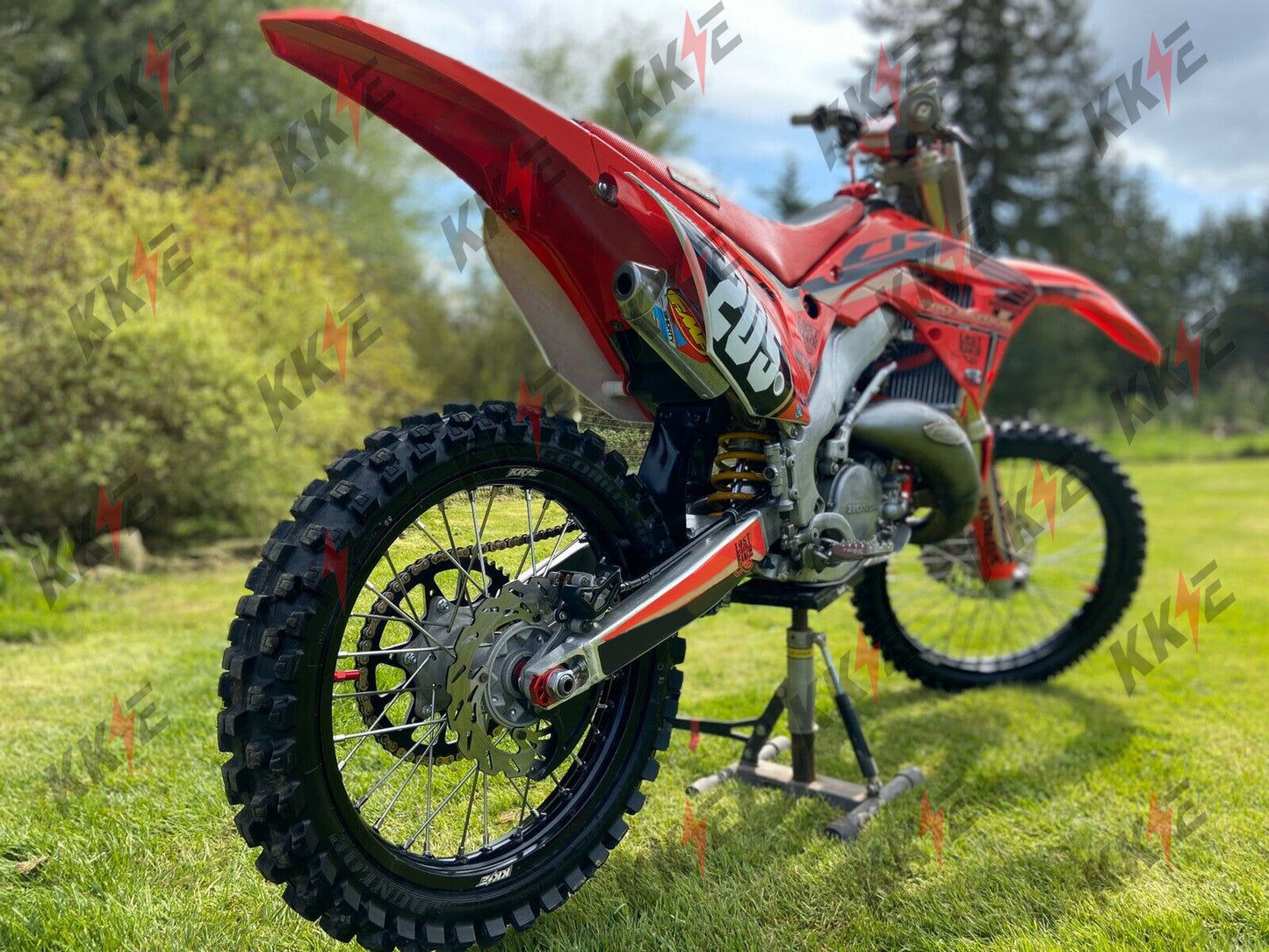 KKE 21" 19" MX Casting Alloy Wheels For HONDA CRF250R CRF450R CR125R CR250R 2002-2013 Silver&Black