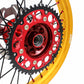 KKE 21" 18" Cast Red Hubs Billet With Gold Rim For HONDA CR125R 1998-2001 CR250R 1997-2001