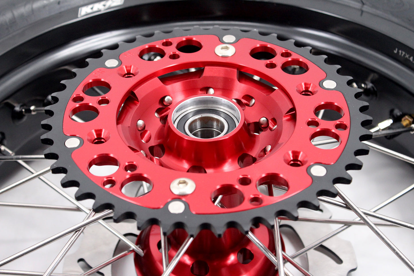 KKE 3.5 & 4.25 Supermoto Tires Rims Fit For HONDA CRF250X CRF450X 2005-2018
