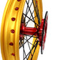 KKE 21" 18" Cast Red Hubs Billet With Gold Rim For HONDA CR125R 1998-2001 CR250R 1997-2001