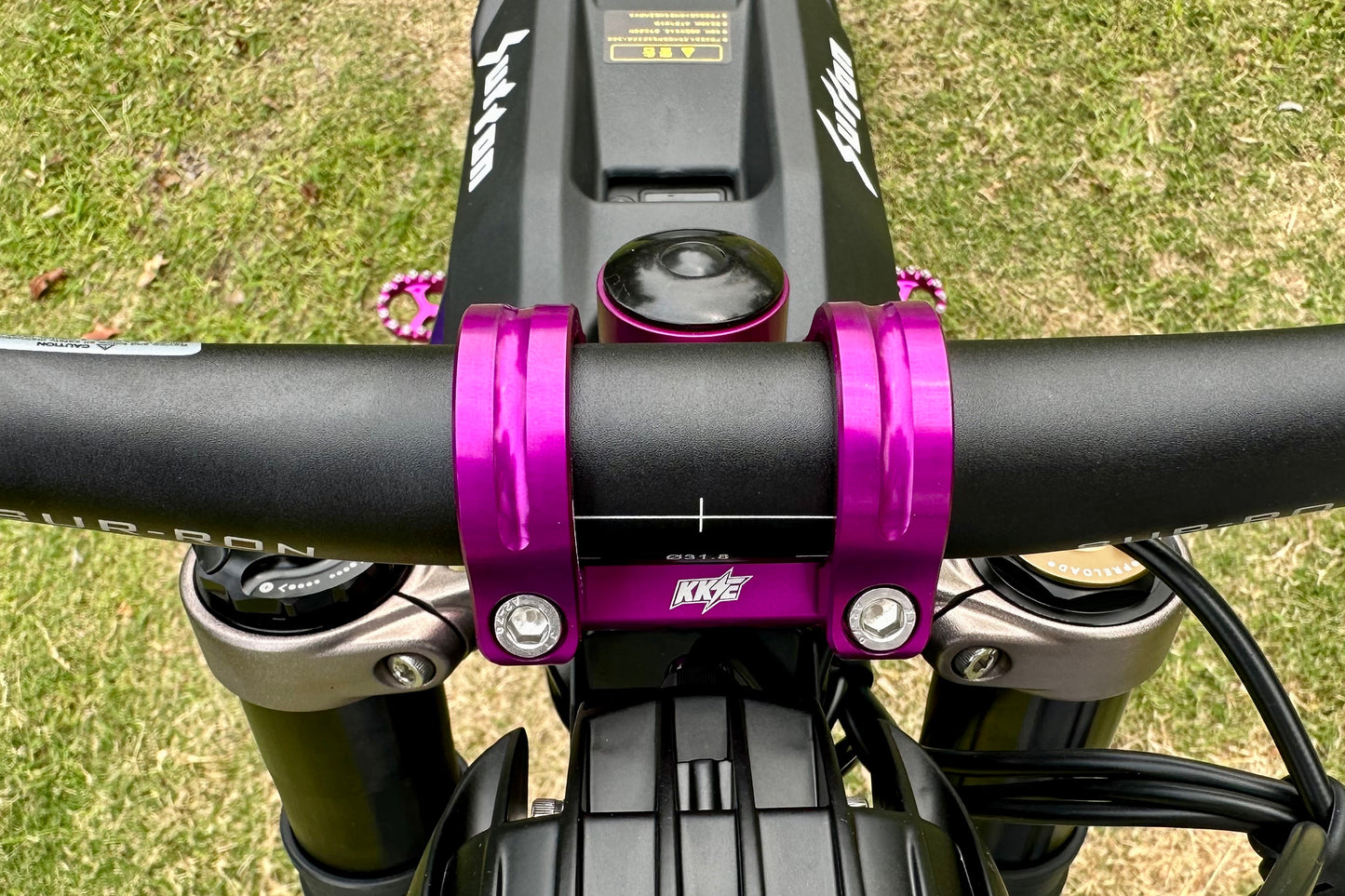 KKE Purple Handlebar Risers Kit Fit Sur-Ron Light Bee X e-Bike Bracket Clamps Pads