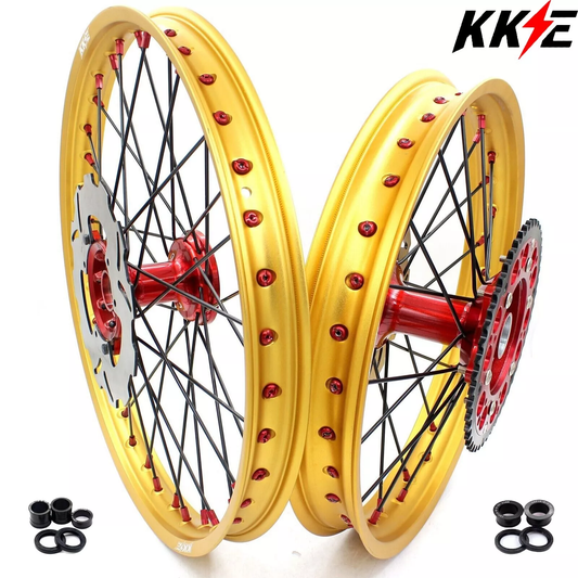 KKE 21/18 Enduro Casting Dirtbike Wheels Rims For HONDA CRF250R 2014 CRF450R 2013-2014