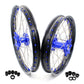 KKE 21"&19" Mx Dirtibke Wheels For YAMAHA YZ125 YZ250 YZ250F YZ450F WR450F Blue Nipples