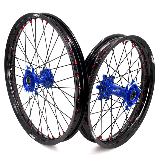 China Factory Stock KKE 21" & 18" E-Bike Spoke Wheels Rims Fit SurRon Ultra Bee 2023-2024 Blue Hub & Red Nipples