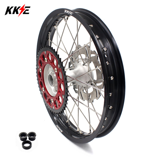 KKE 2.15x18Inch Casting Rear Wheel Rim for Honda XR400R 1996-2004 XR600R 1991-2000 Silver&Black