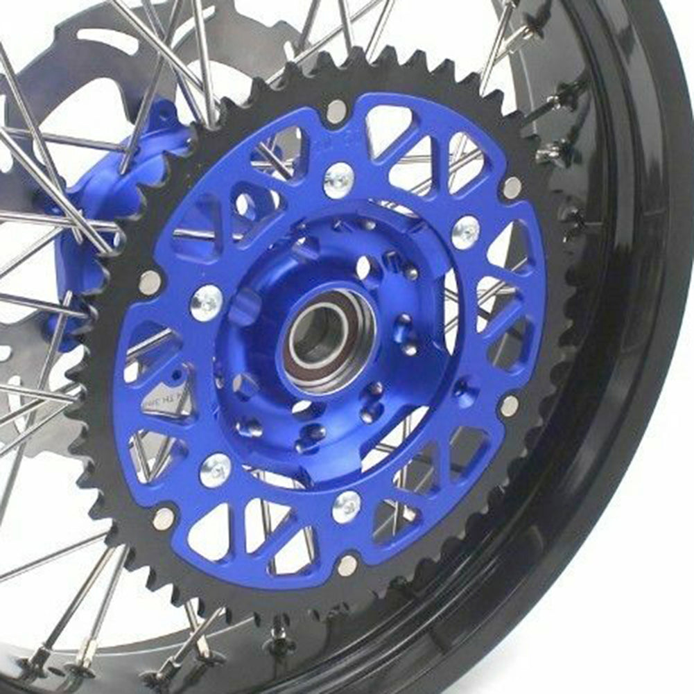 KKE 3.5/4.25*17inch For KAWASAKI KX250F KX450F 2006-2018 Supermoto Rims With Disc&Sprocket Blue