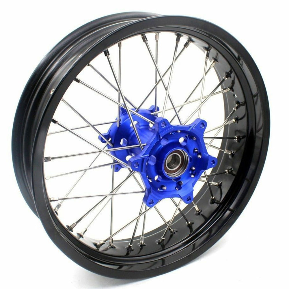 KKE 17Inch KX250F KX450F 2006-2021 For KAWASAKI Supermoto Alloy Wheels Rim Blue