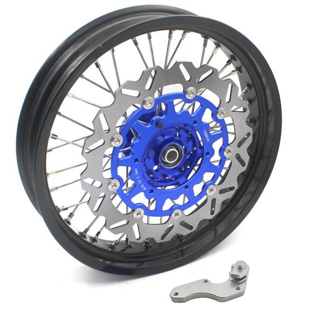 KKE 3.5/4.25*17inch For KAWASAKI KX250F KX450F 2006-2018 Supermoto Rims With Disc&Sprocket Blue