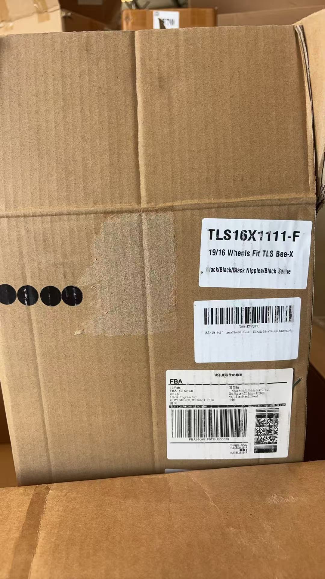 Second-hand US Stock KKE 19" 16" Spoke Wheels Rims Fit Talaria Sting MX3 / R MX4 Electric E-bike All Black