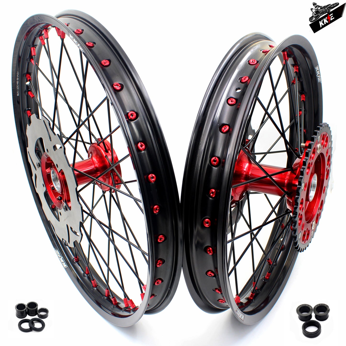 KKE 21 & 19 Casting Wheels for Honda CRF250R 2004-2013 CRF450R 2002-2012 Disc