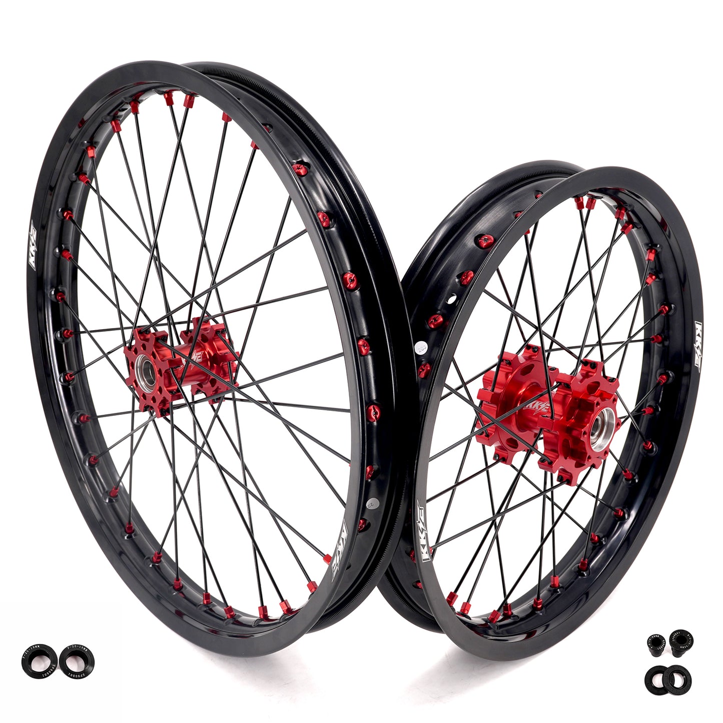 KKE 1.6*19" & 1.85*16" E-Moto Fit E-Ride PRO-SS 2024 E-Dirtbike Spoke Wheels Rims Red