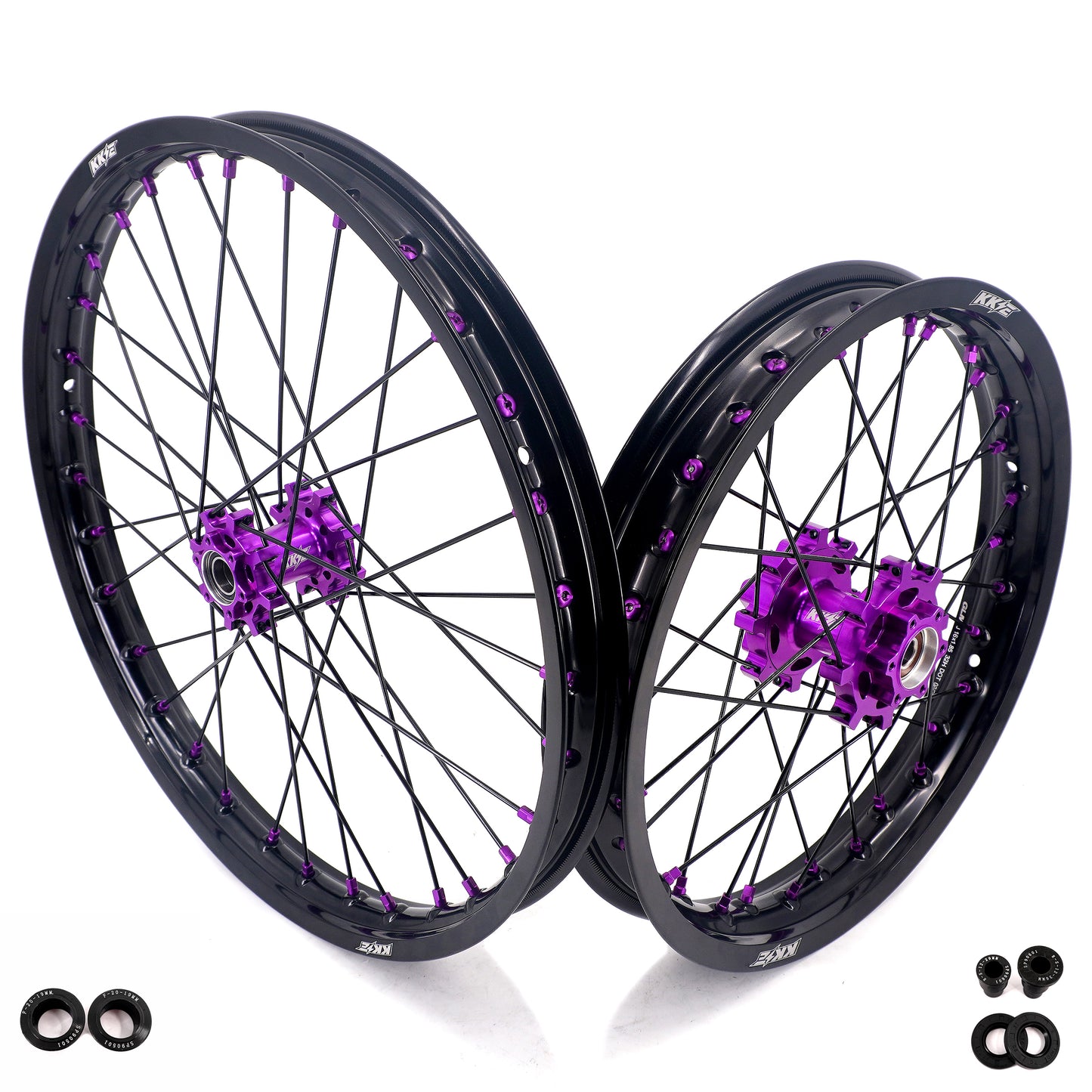 KKE 21" 18" E-Bike Motorcycle Wheels Rims Fit For E-Ride PRO-SS 2024 Purple Hubs